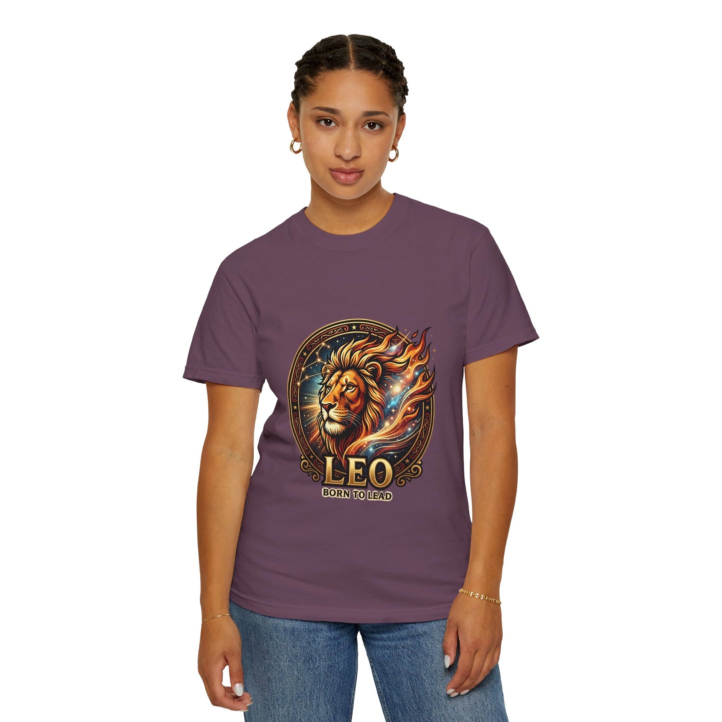 Leo 'Born to Lead' T-Shirt — Bold Zodiac Lion Graphic Tee