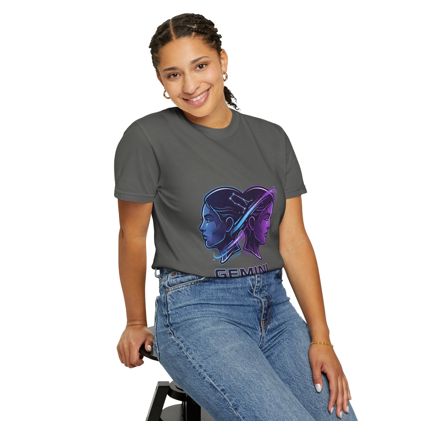 Gemini Zodiac T‑Shirt — Dual Faces Astrology Tee