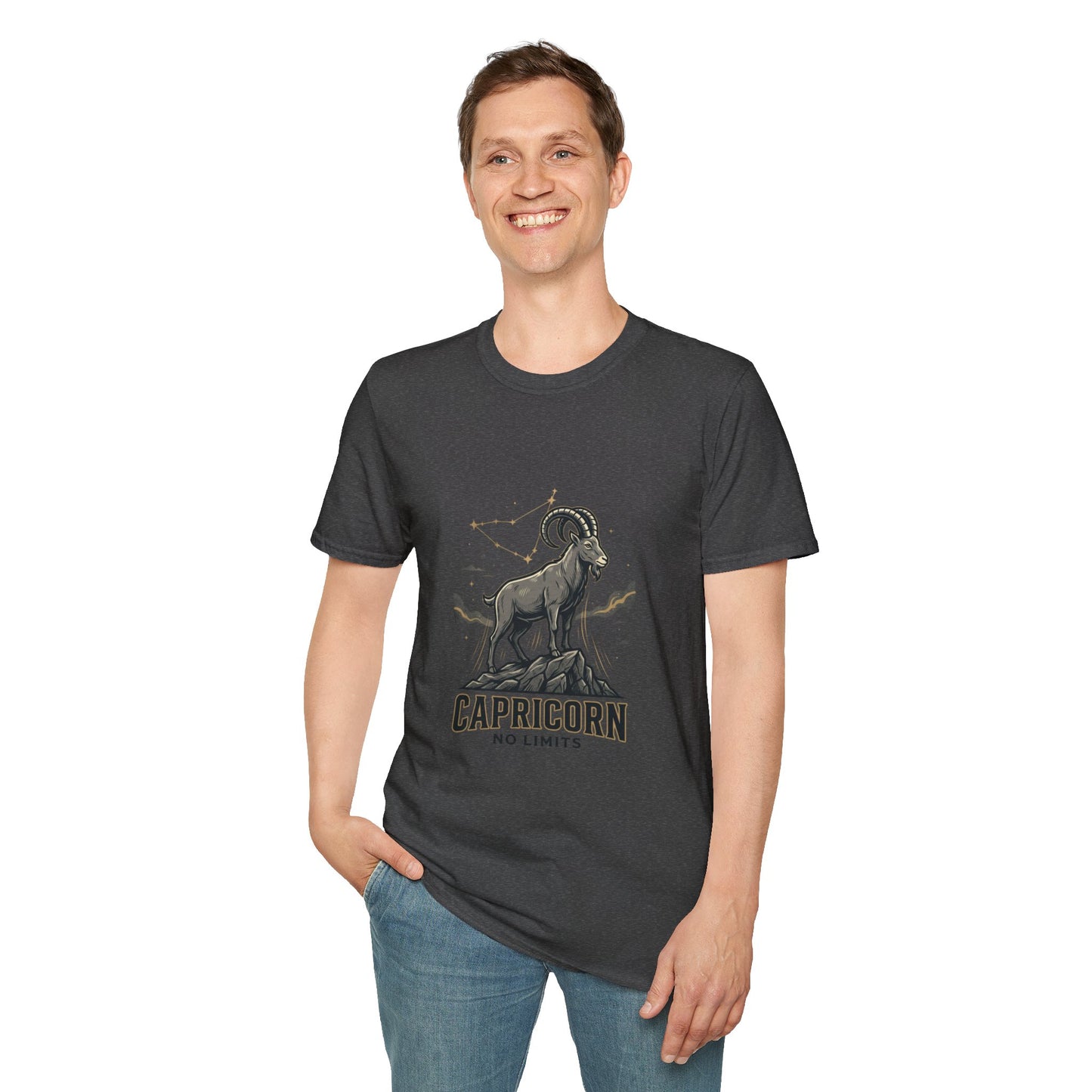 Capricorn 'No Limits' Zodiac T-Shirt — Goat Constellation Astrology Tee