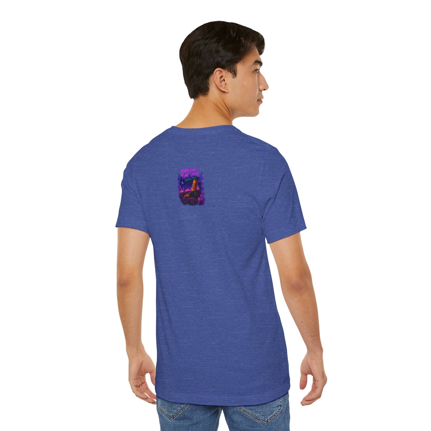 Tung Tung Tung Sahur Who Ride Like Us T-Shirt — Night Cruise Vaporwave Graphic Tee