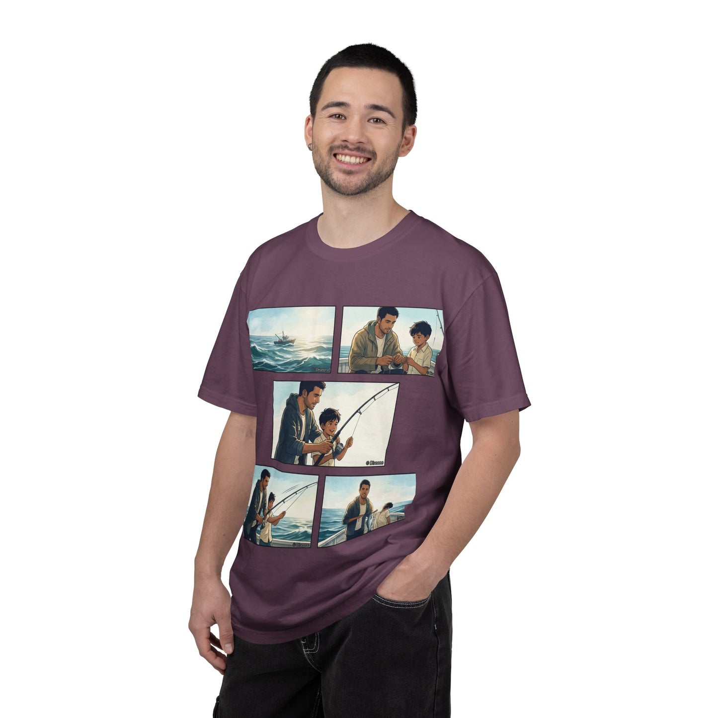 MORNING TIDES” (FATHER & SON EDITION) T-Shirt — Dad & Son Beach Fishing Graphic Tee