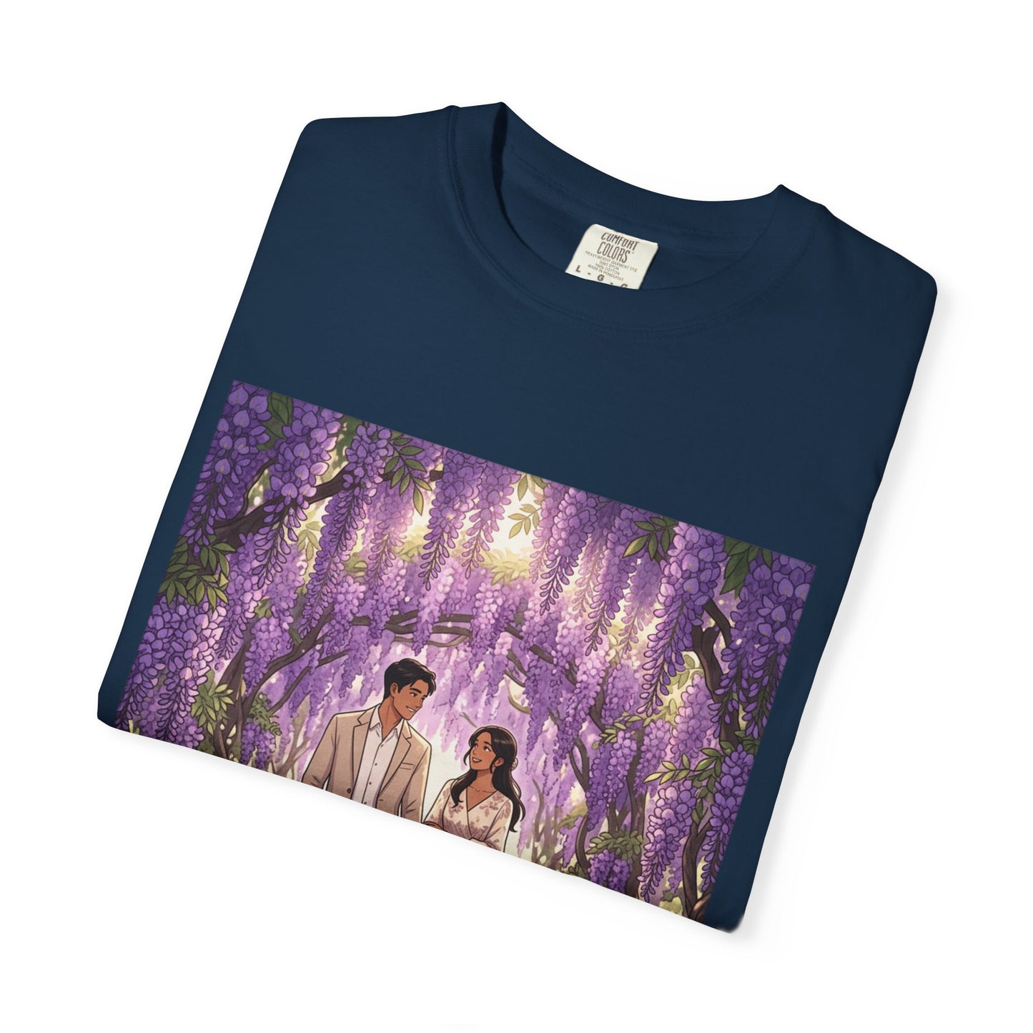 Spring of Us T-Shirt — Romantic Wisteria Couple Graphic Tee