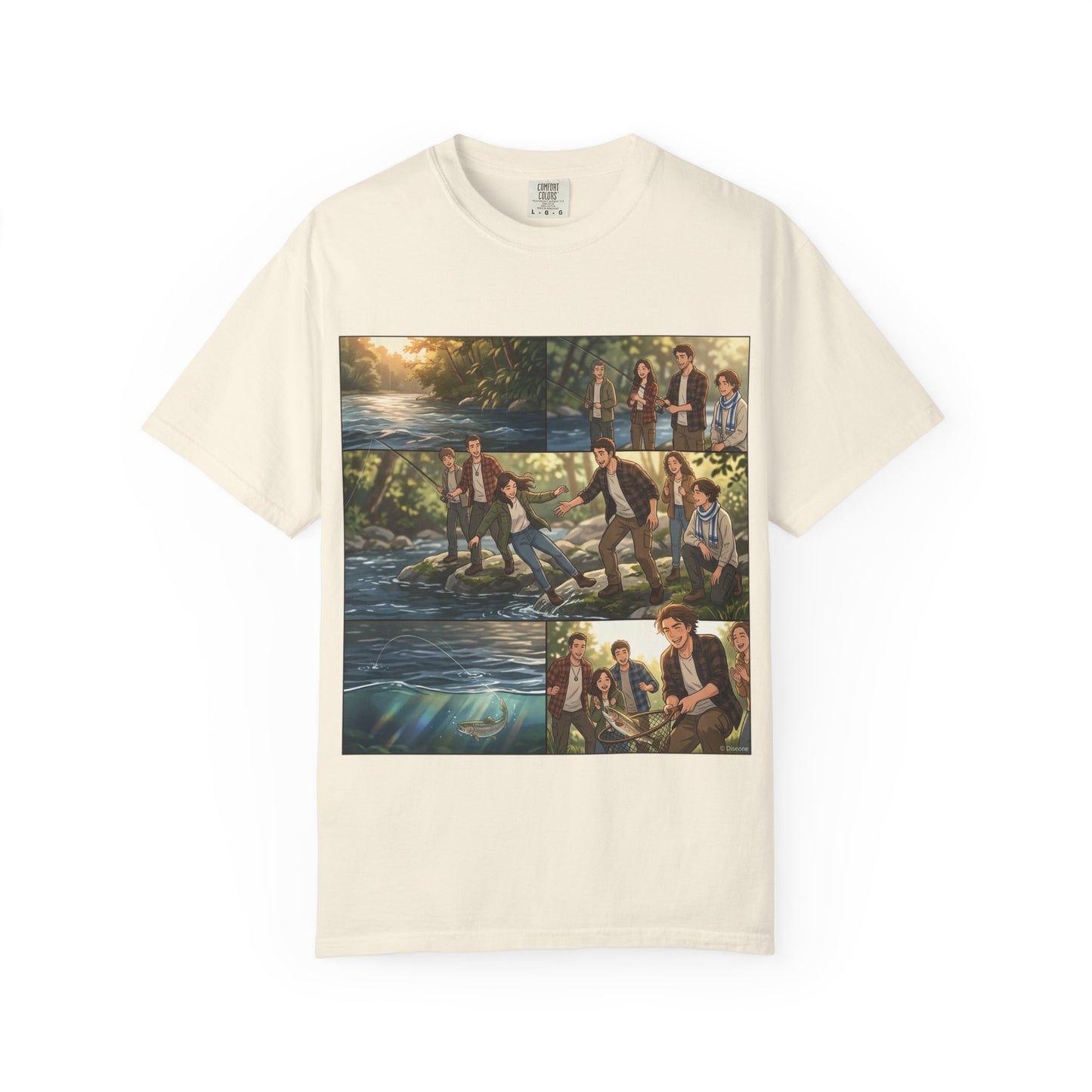 Band Photo Collage T-Shirt – Retro River Scene Crew Tee