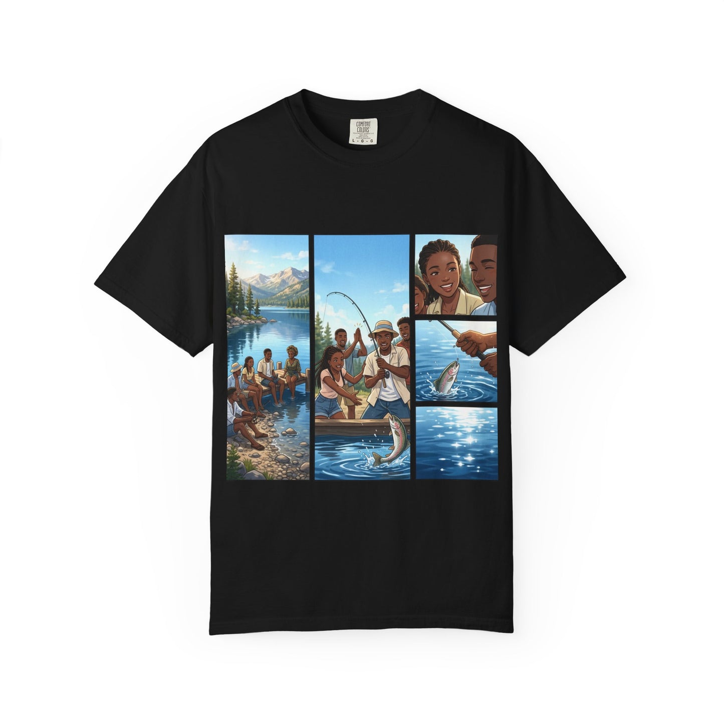 ake Tahoe Fishing Moments T-Shirt — Retro Outdoors Fishing Graphic Tee