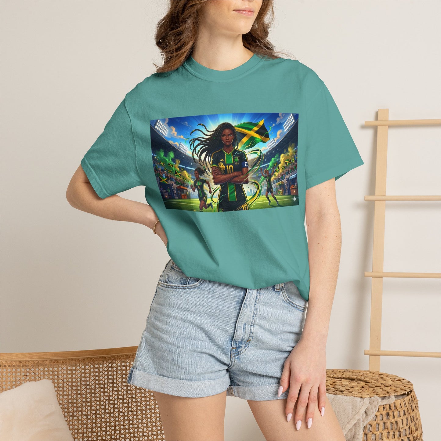 Jamaican Soccer Captain T-Shirt — Rasta Player Stadium Graphic Tee
