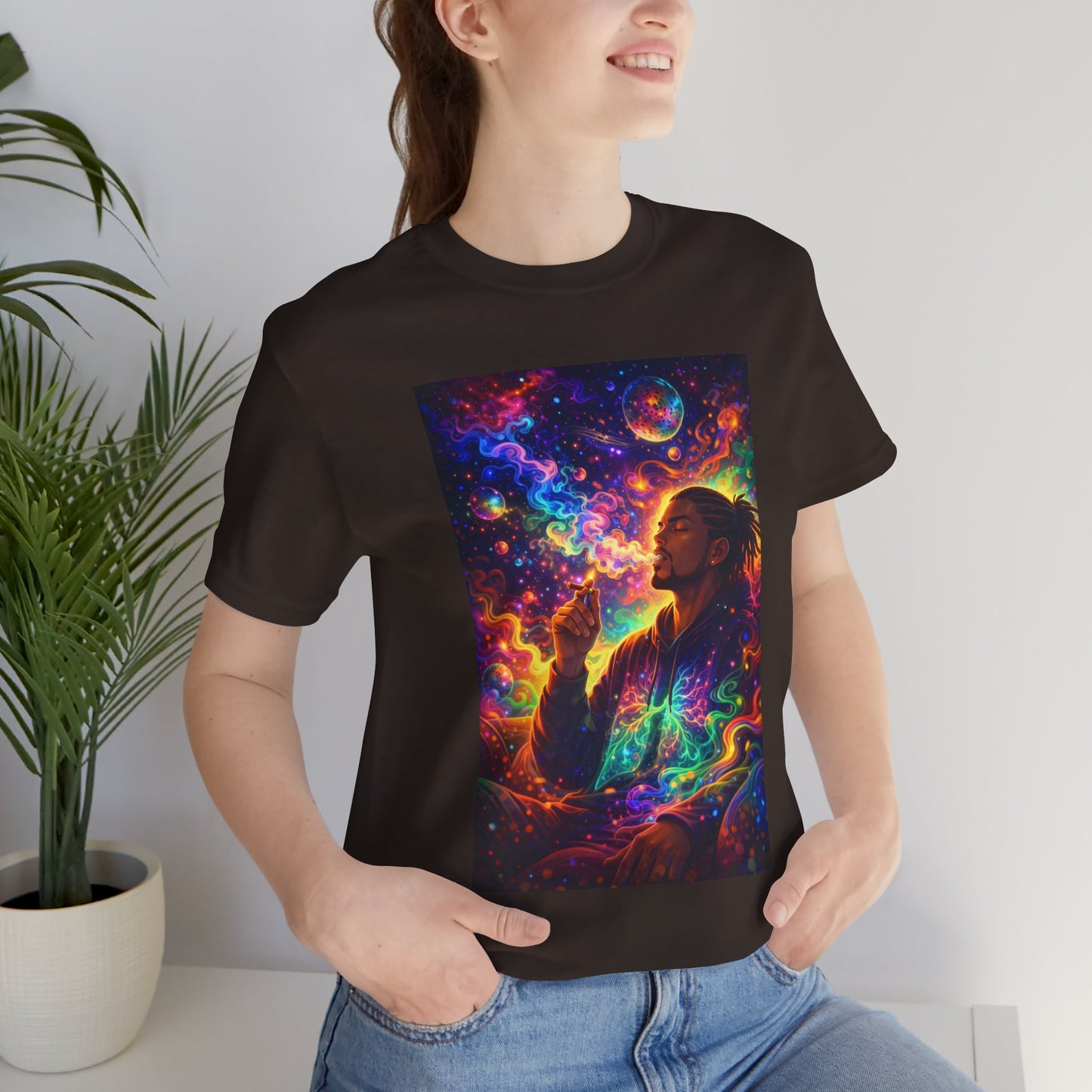 Psychedelic Session T-Shirt — Cosmic Portrait Graphic Tee