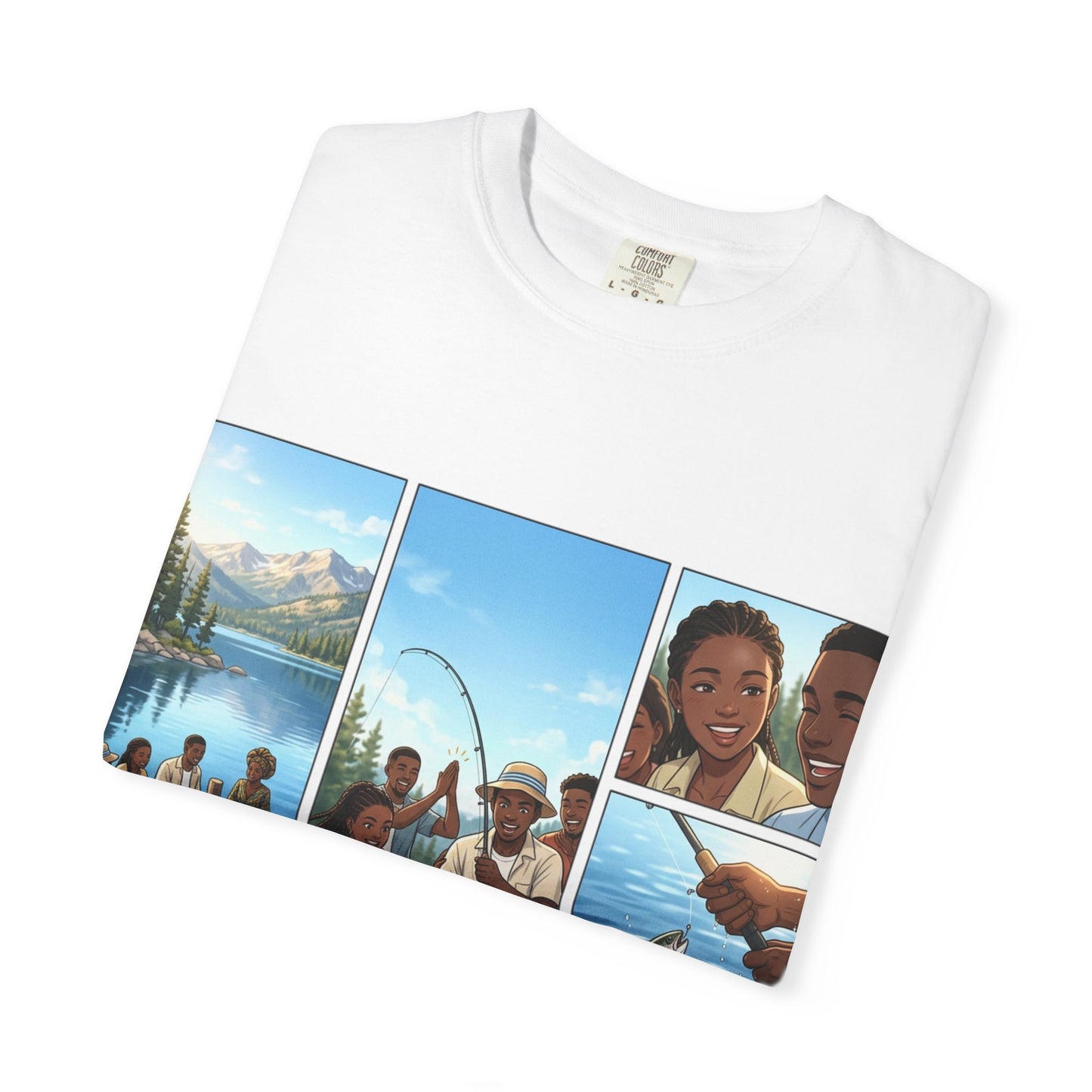 ake Tahoe Fishing Moments T-Shirt — Retro Outdoors Fishing Graphic Tee