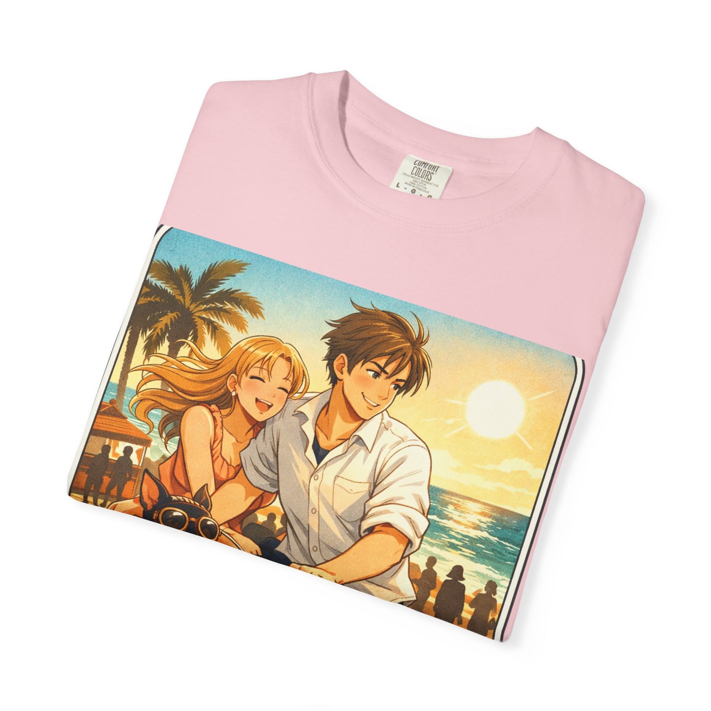 Spring of Us T-Shirt — Vintage Beach Couple Bicycle Design