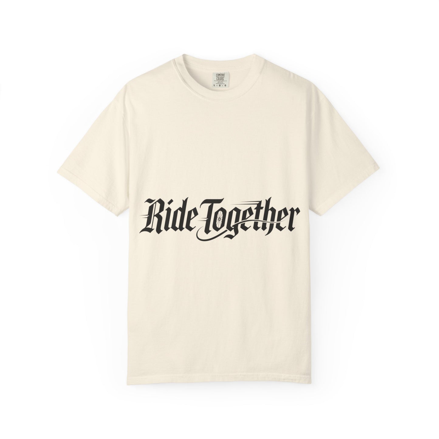 Ride Together T-Shirt — Gothic Script Motorcycle Tee