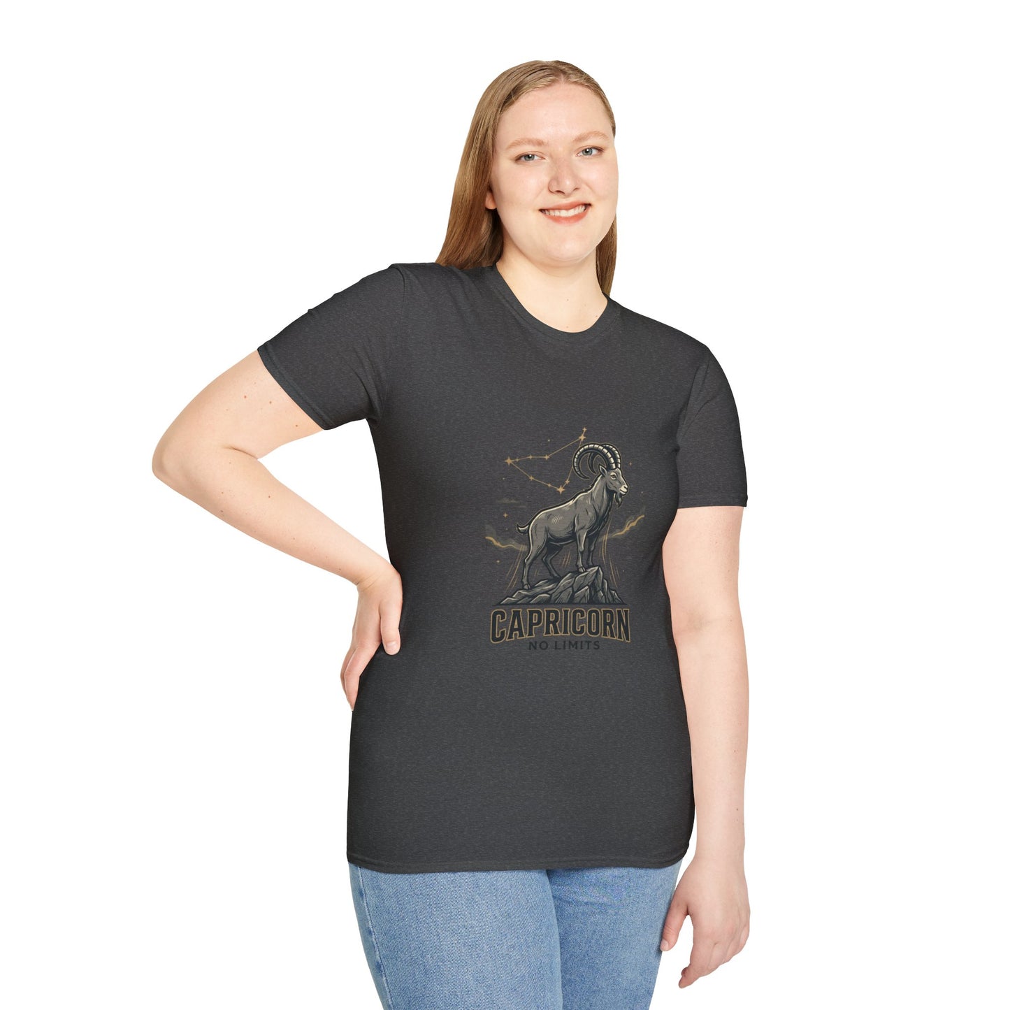 Capricorn 'No Limits' Zodiac T-Shirt — Goat Constellation Astrology Tee