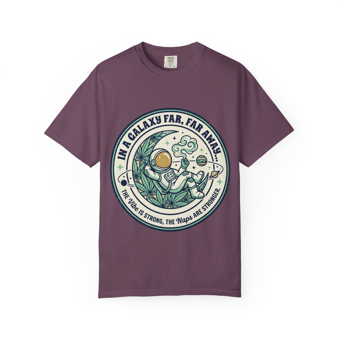 T-Shirt — "In a Galaxy Far, Far Away" Retro Space Nap Graphic Tee