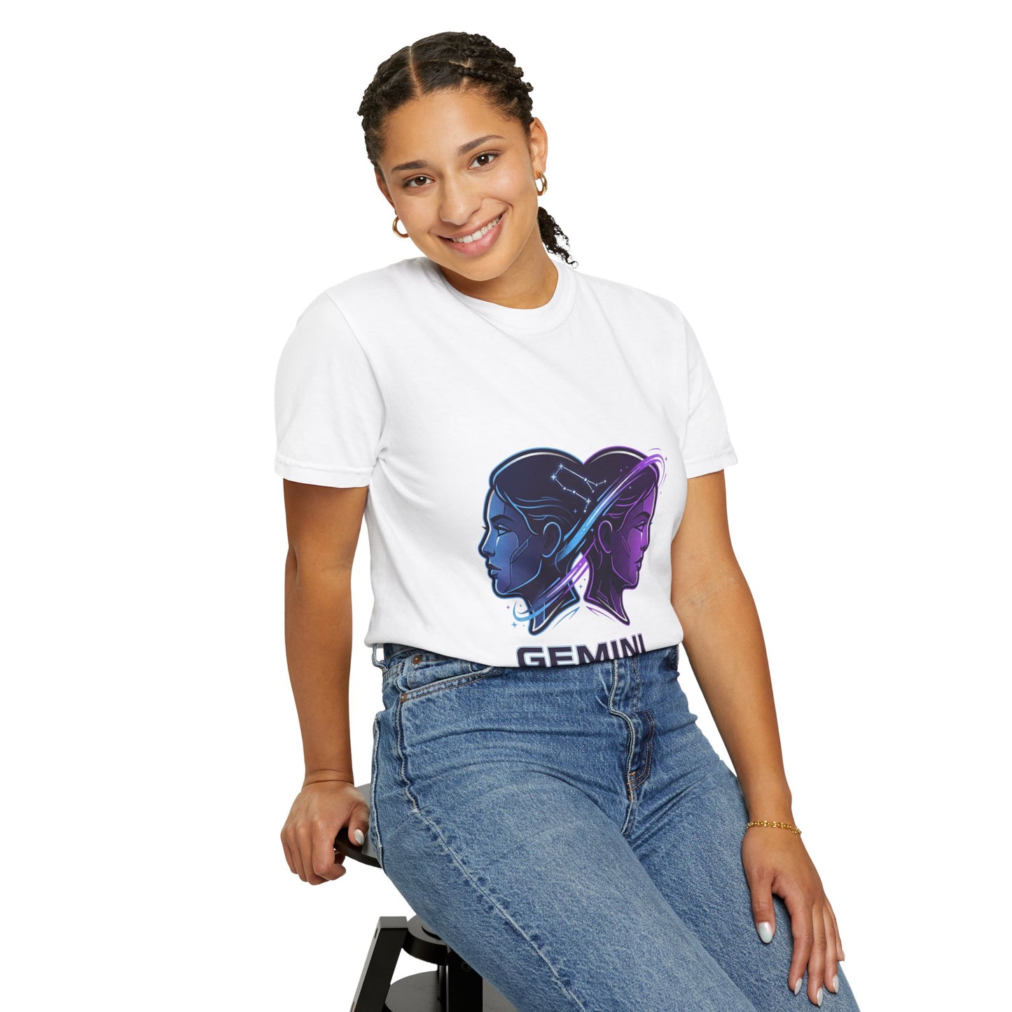 Gemini Zodiac T‑Shirt — Dual Faces Astrology Tee