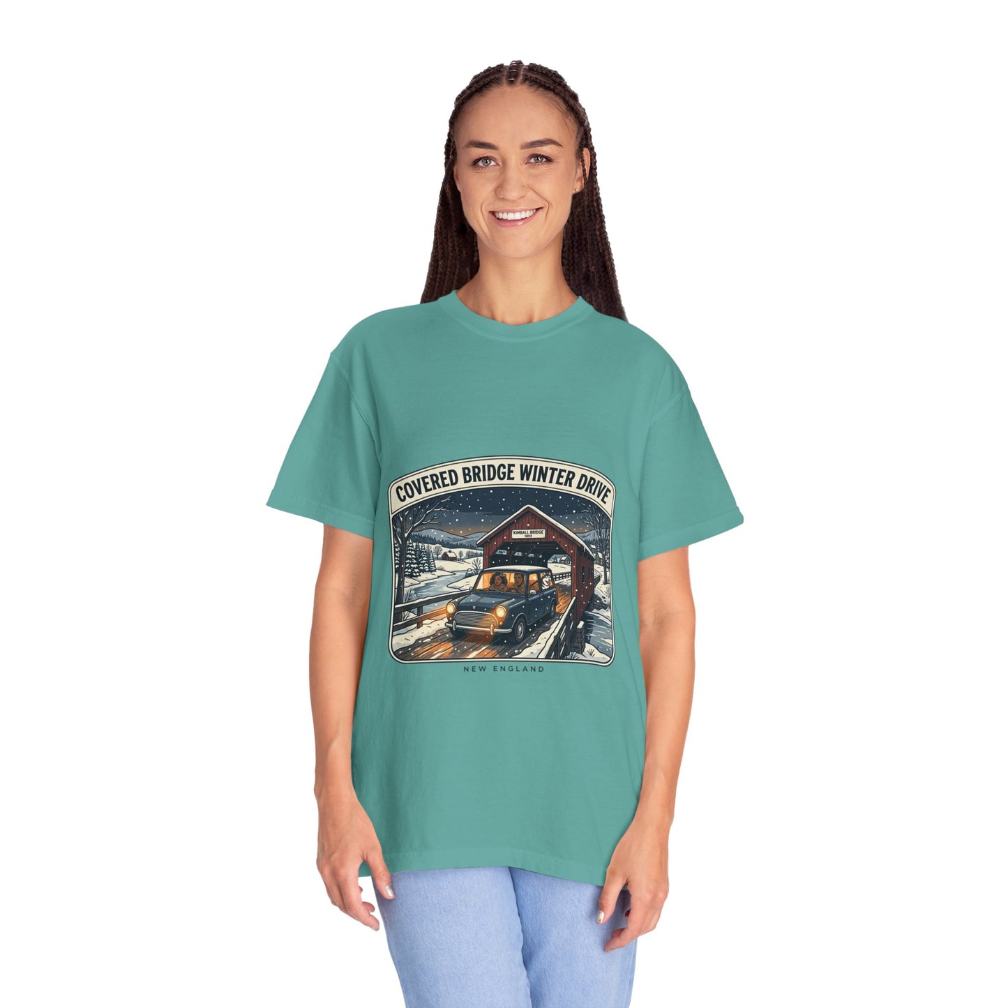 Covered Bridge Winter Drive T-Shirt