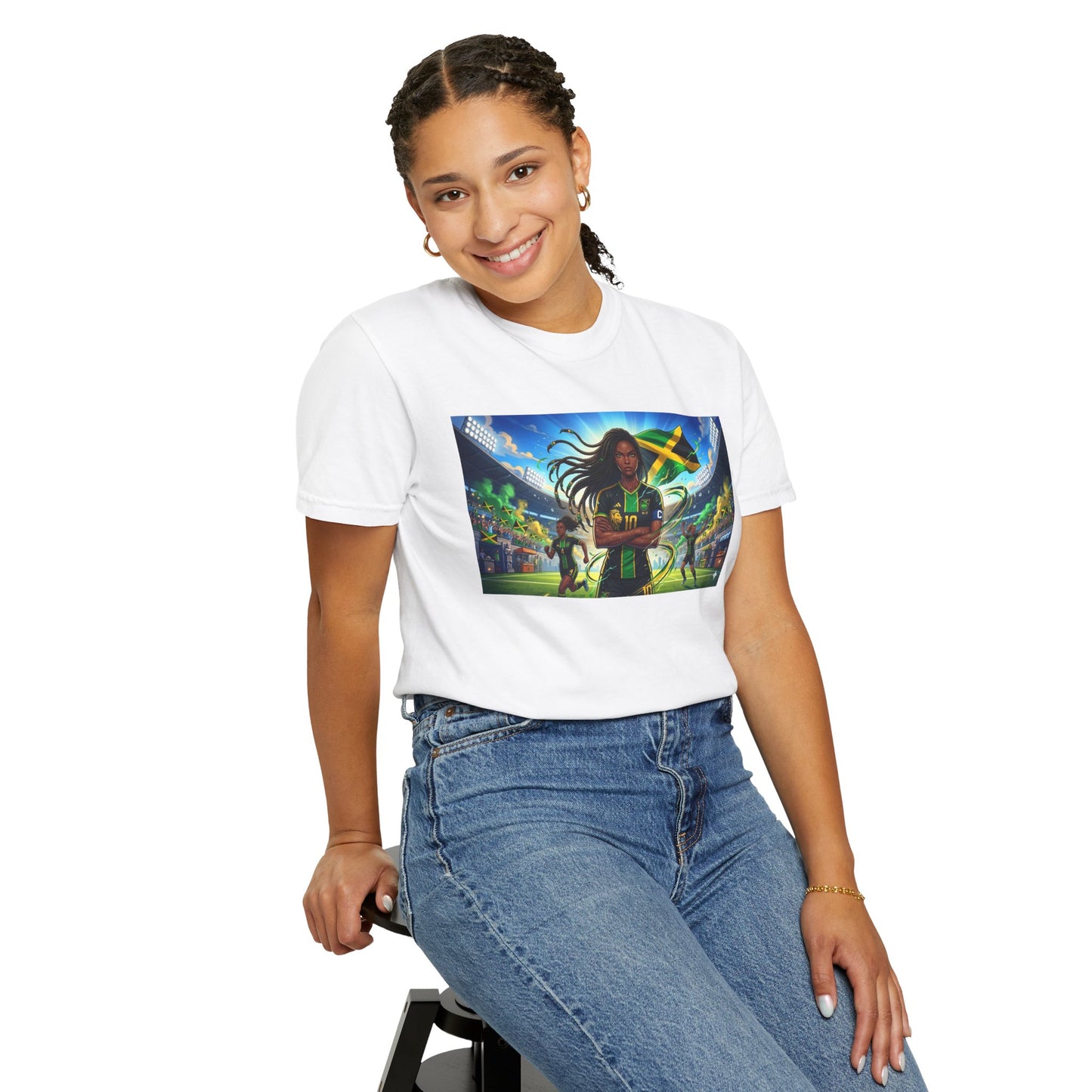 Jamaican Soccer Captain T-Shirt — Rasta Player Stadium Graphic Tee