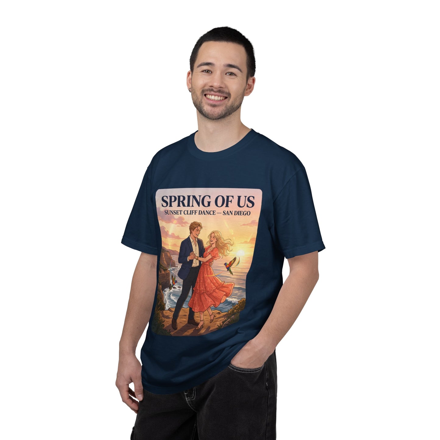 Spring of Us T‑Shirt — Sunset Cliff Dance San Diego Vintage Romance Tee