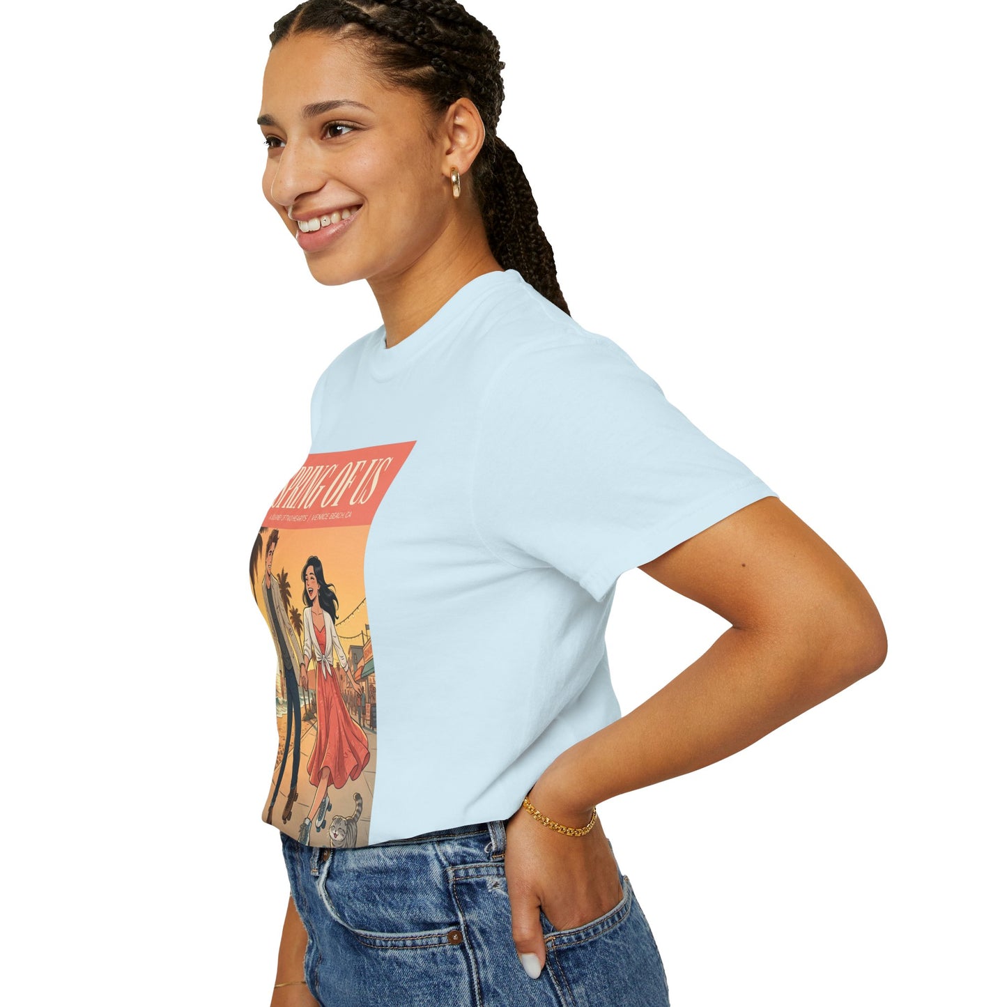 Spring of Us T-Shirt — Vintage Romantic Beach Couple Graphic Tee