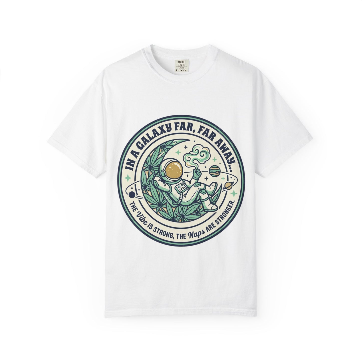T-Shirt — "In a Galaxy Far, Far Away" Retro Space Nap Graphic Tee