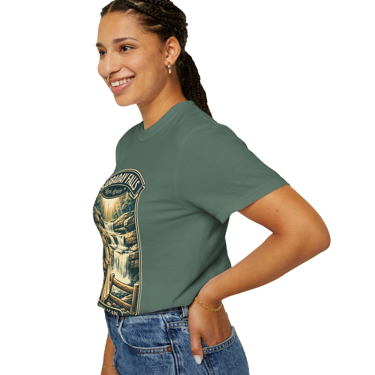 Sabbaday Falls 'We Begin Again' Vintage Nature T-Shirt