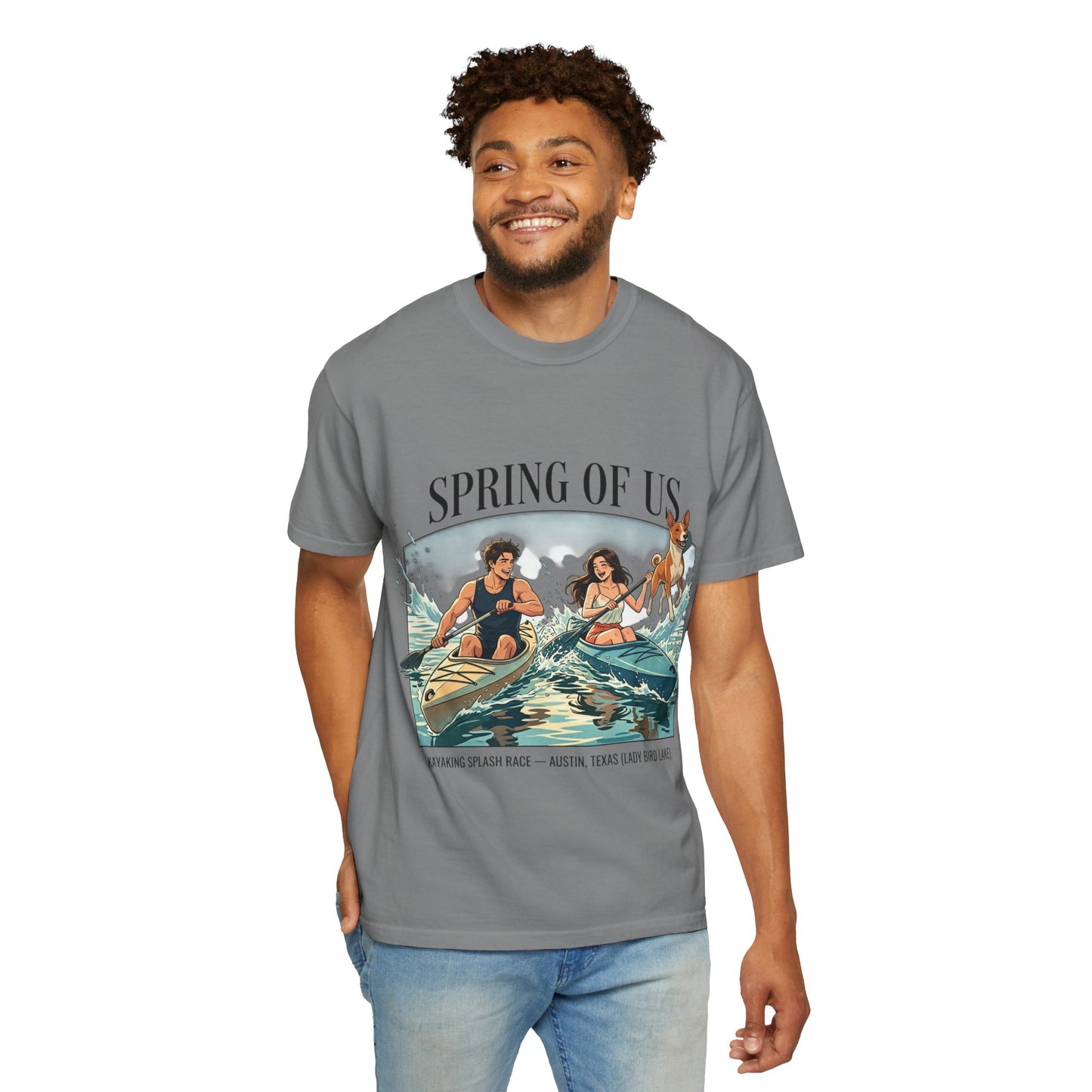 Spring of Us Kayaking T-Shirt — Retro Outdoor Adventure Tee
