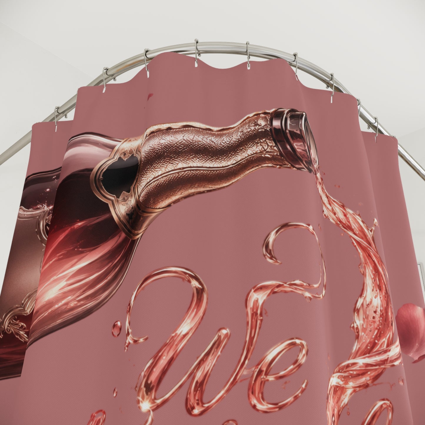 We Taste Like Bad Decisions Shower Curtain – Wine Splash Bathroom Decor