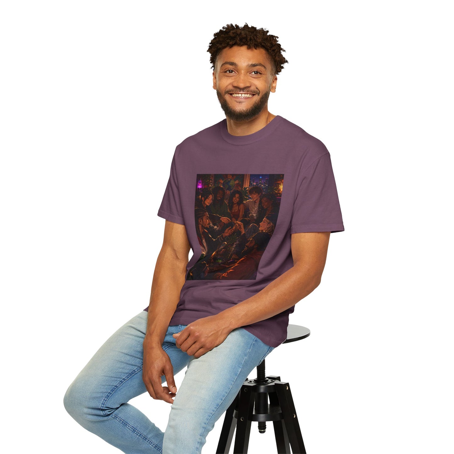 OUR MEMORIES - Vintage Night Party Scene T-Shirt