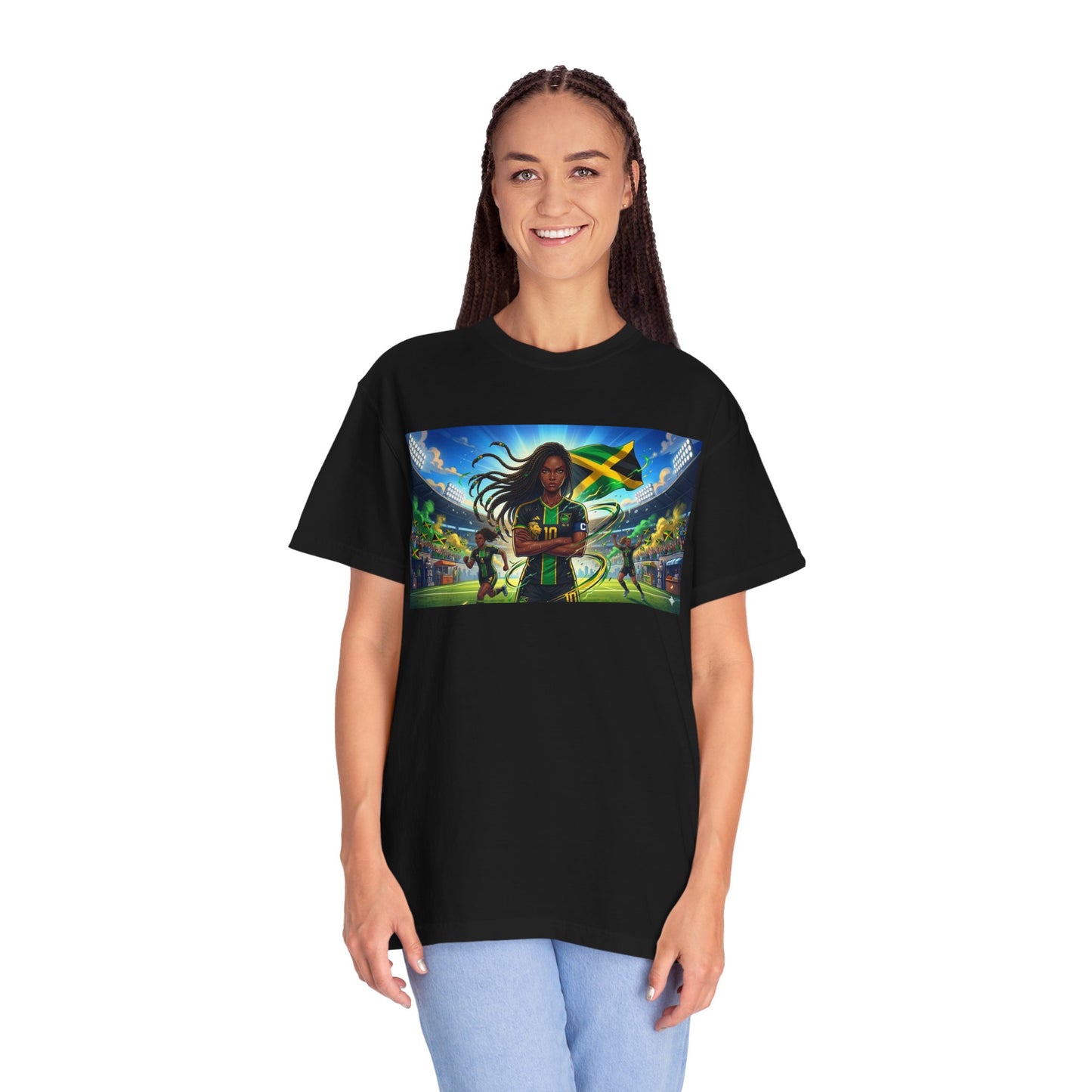 Jamaican Soccer Captain T-Shirt — Rasta Player Stadium Graphic Tee