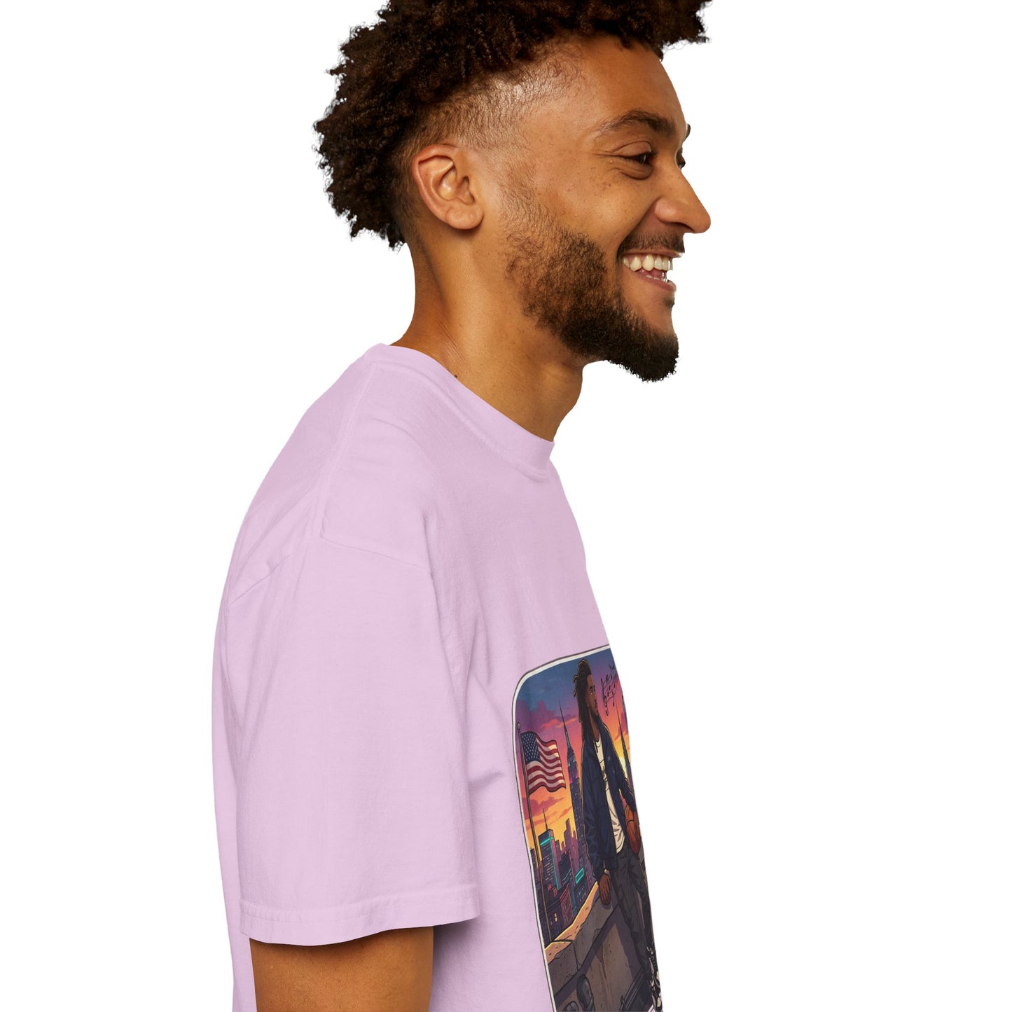 City Sunset Basketball Player T-Shirt — Urban Hoop Lifestyle Tee