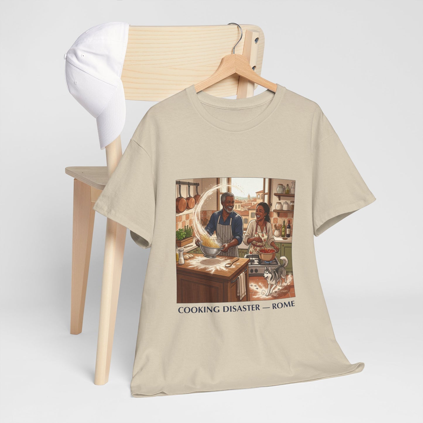 T-Shirt — 'Cooking Disaster — Rome' Illustrated Cooking Tee