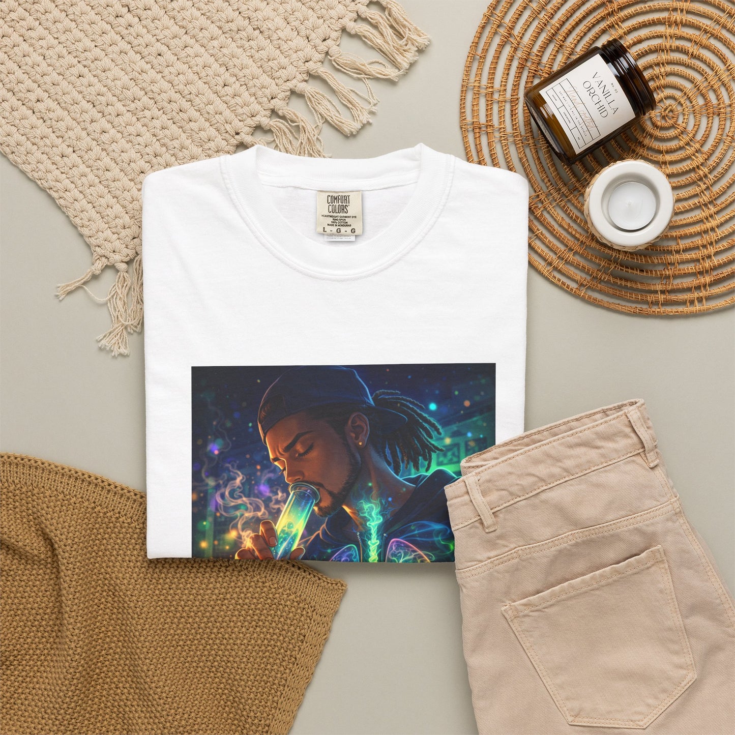 Cosmic Lungs T-Shirt — Neon Anatomical Art Tee