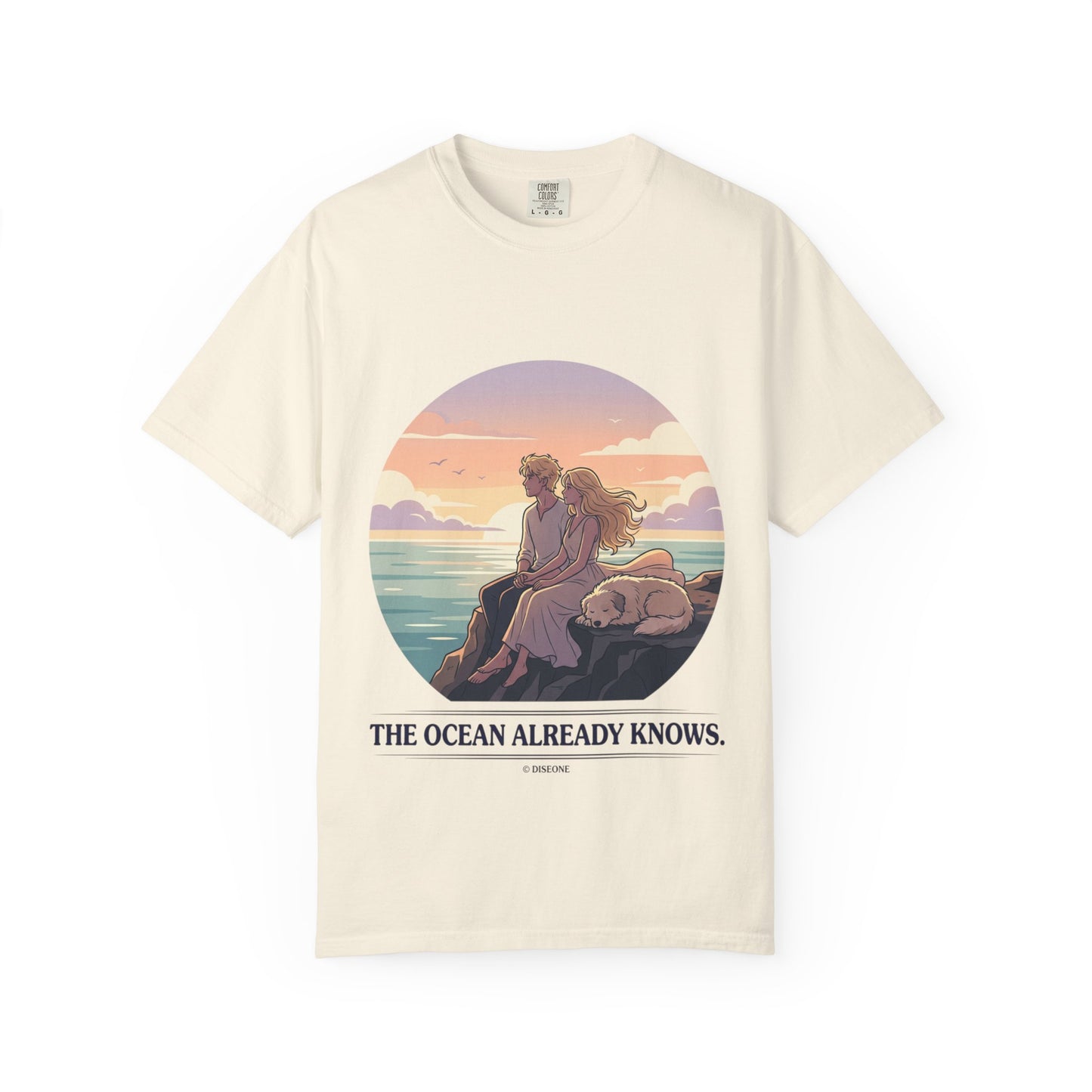 Ocean Sunset Graphic T-Shirt — "The Ocean Already Knows"