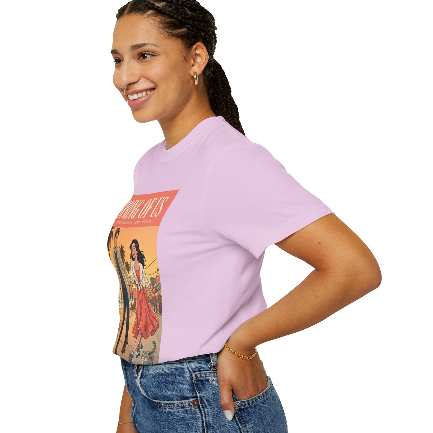 Spring of Us T-Shirt — Vintage Romantic Beach Couple Graphic Tee