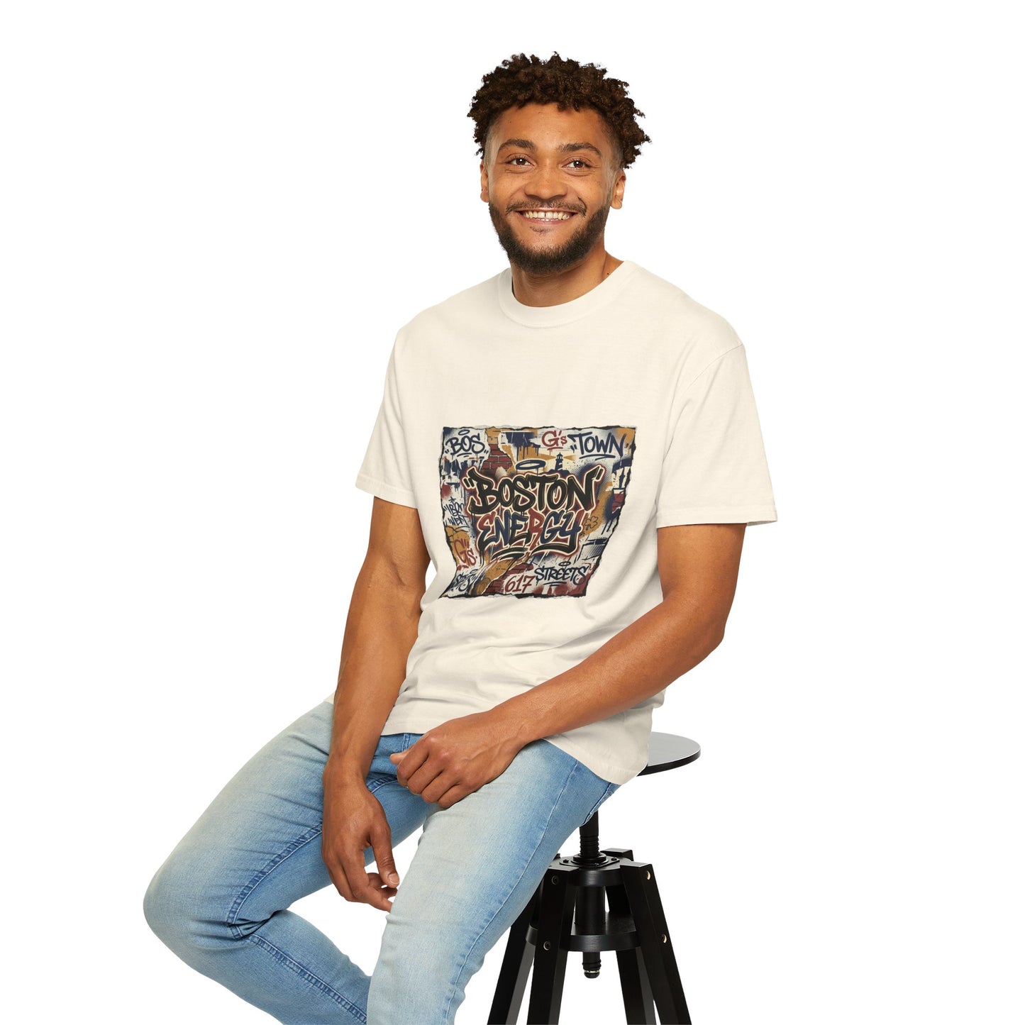 Boston Graffiti Tee — Urban Street Art T‑Shirt