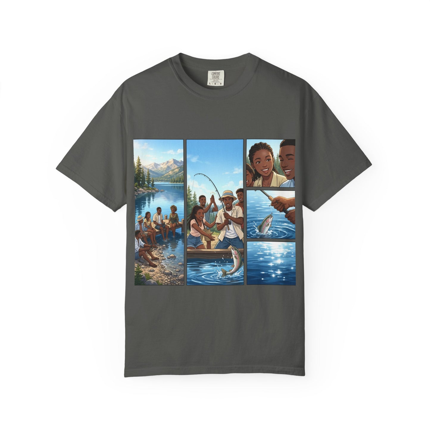 ake Tahoe Fishing Moments T-Shirt — Retro Outdoors Fishing Graphic Tee