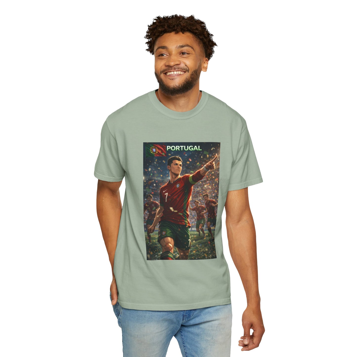 Portugal Soccer Poster T-Shirt — Cristiano Ronaldo Tribute Tee