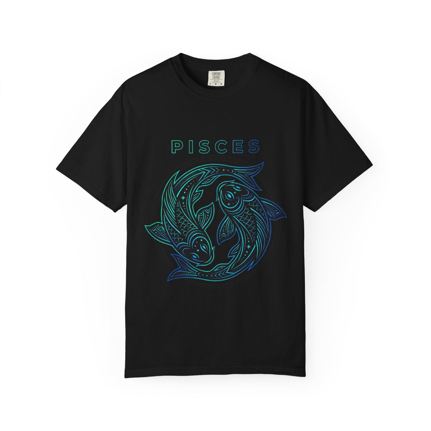 Pisces Zodiac T-Shirt — Artistic Twin Fish Astrology Tee
