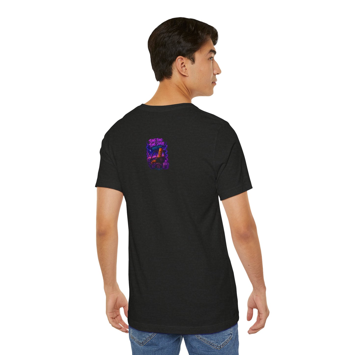 Tung Tung Tung Sahur Who Ride Like Us T-Shirt — Night Cruise Vaporwave Graphic Tee