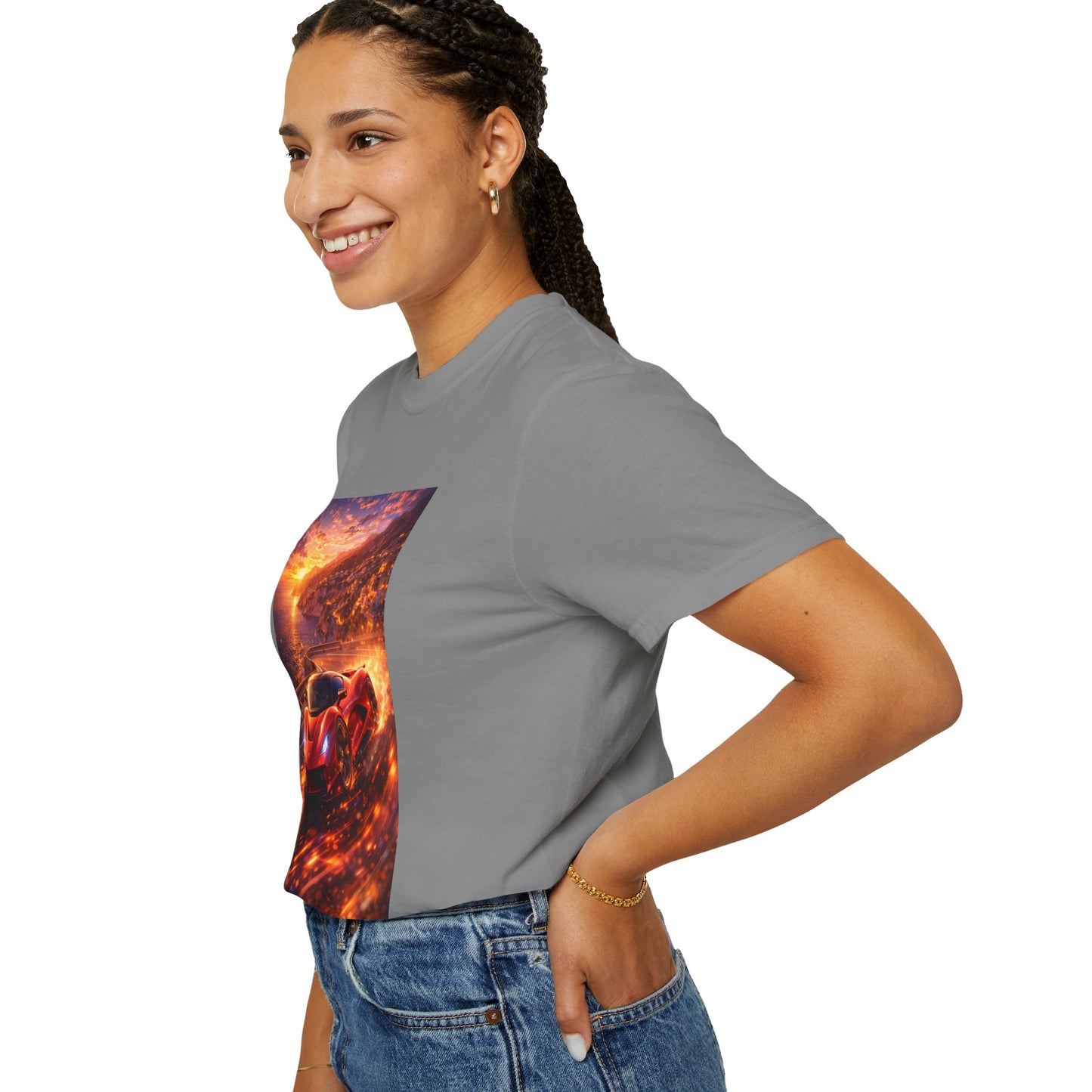 Ferrari F80- Amalfi Coast, Italy - T‑Shirt — Red Sports Car Print