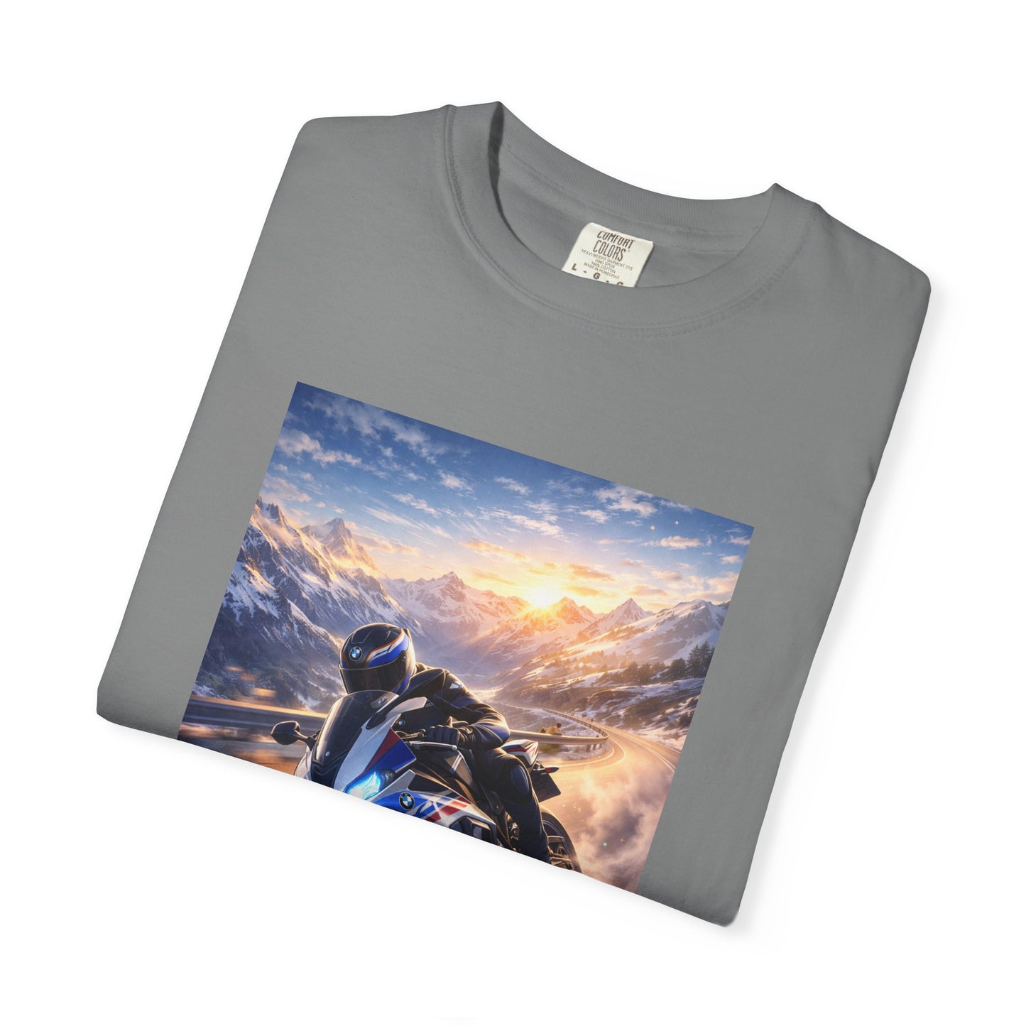BMW S1000RR ALPINE GHOST RIDE - T‑Shirt — Sportbike Skyline Graphic Tee