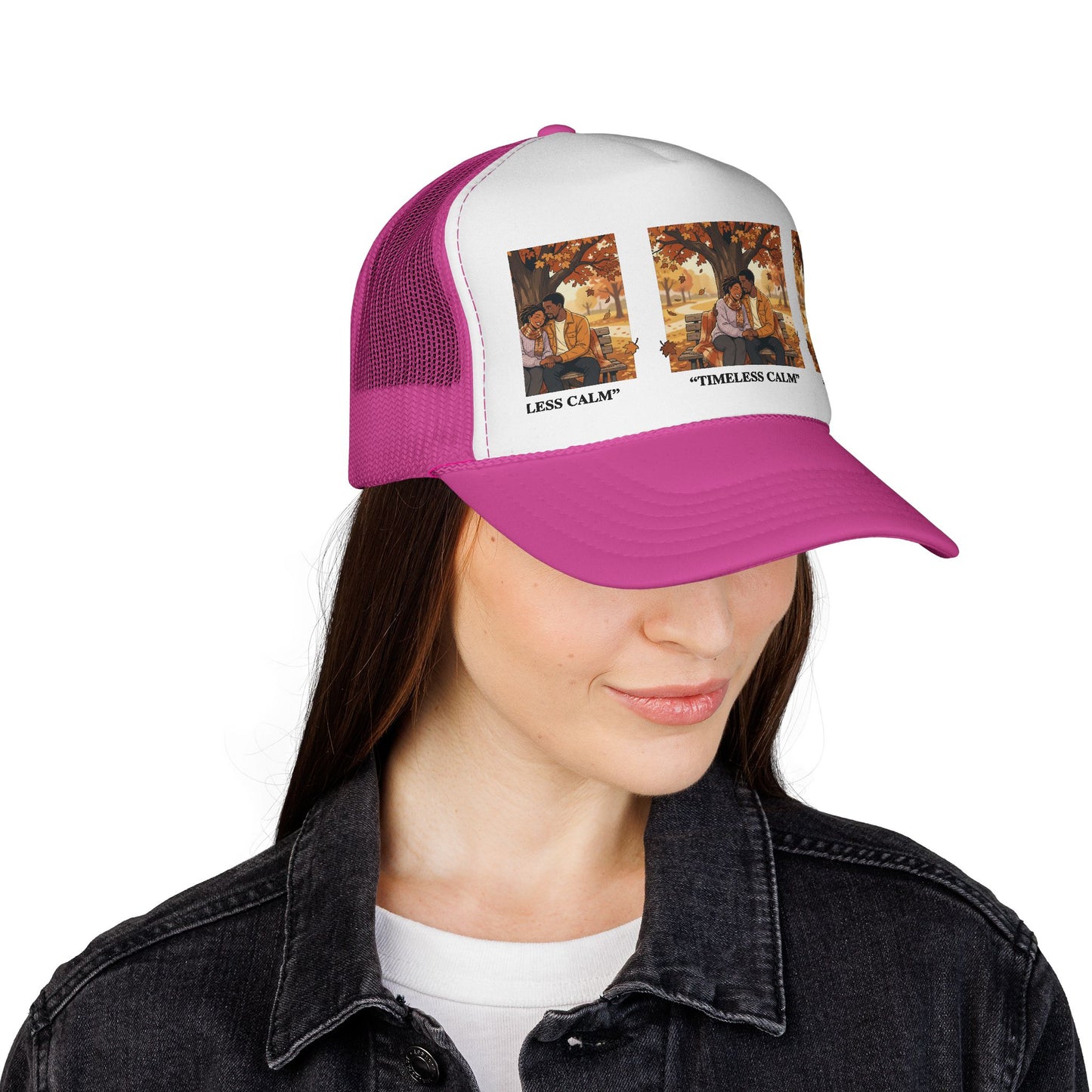 Trucker Cap — "Timeless Calm" Autumn Couple Vintage Patch
