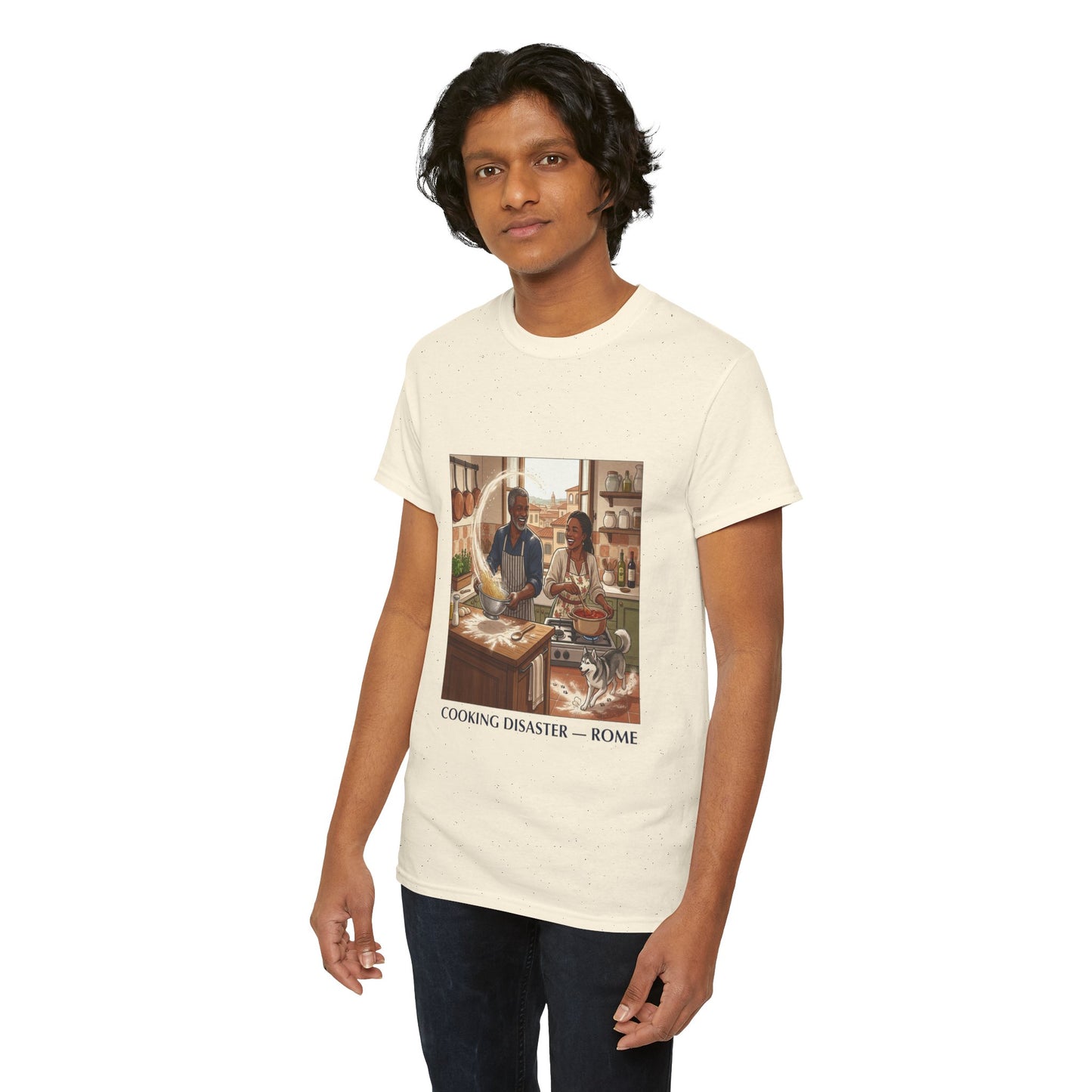 T-Shirt — 'Cooking Disaster — Rome' Illustrated Cooking Tee
