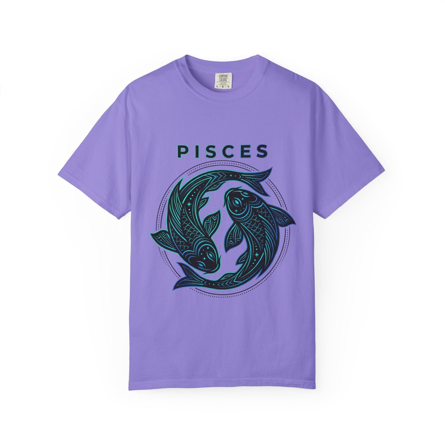 Pisces Zodiac T-Shirt — Artistic Twin Fish Astrology Tee