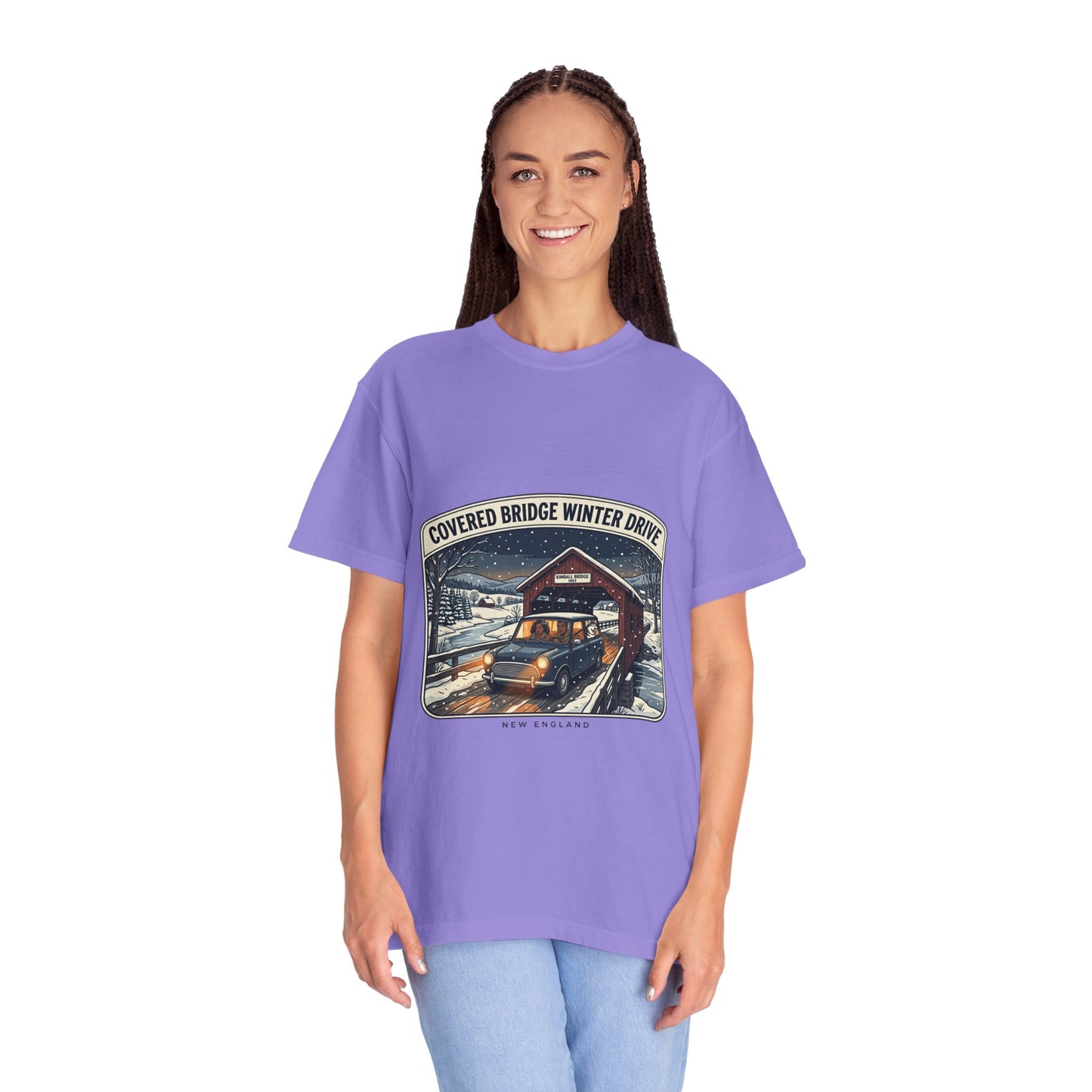 Covered Bridge Winter Drive T-Shirt