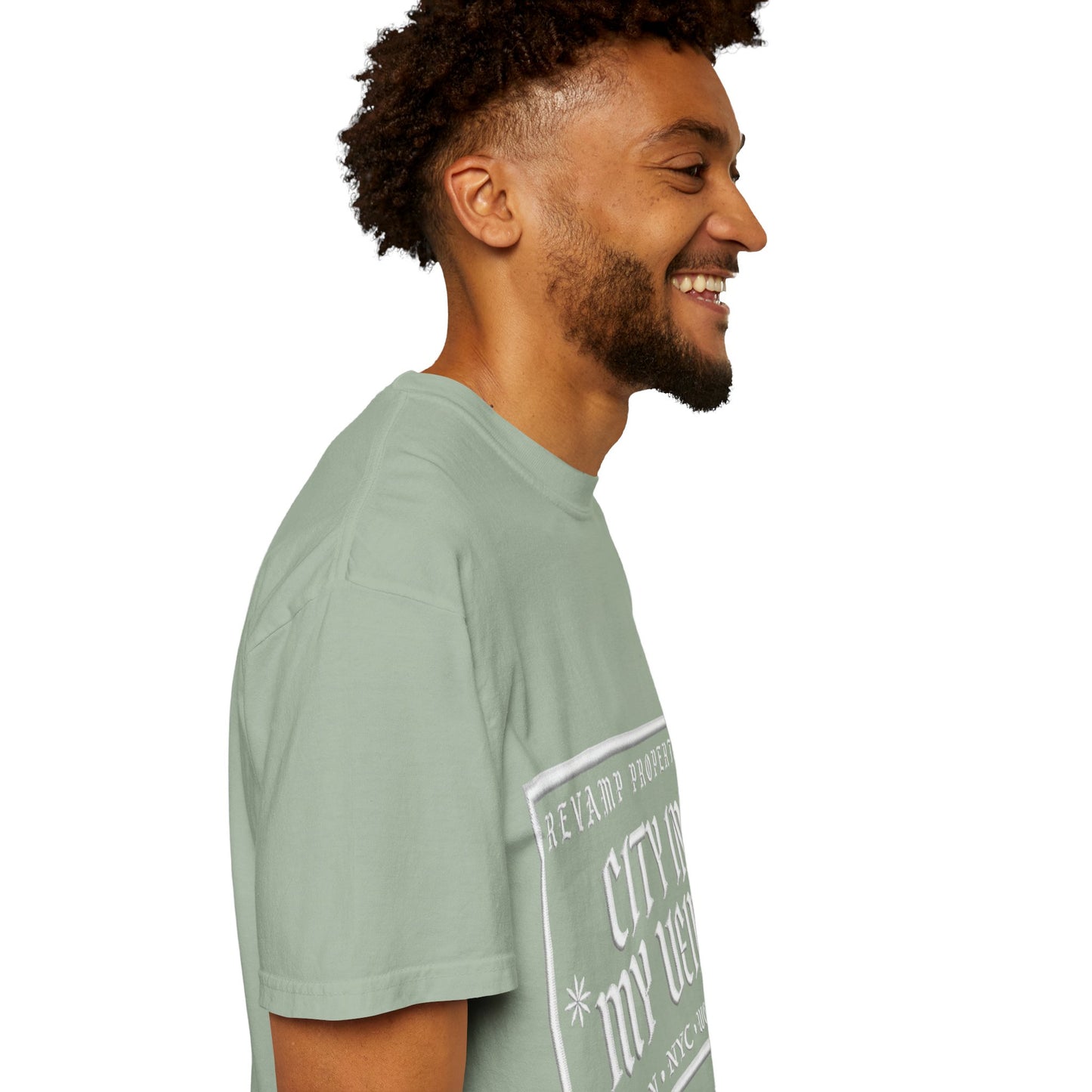 City In My Veins T‑Shirt — Vintage Cityscape Tee (Boston • NYC • Manchester)