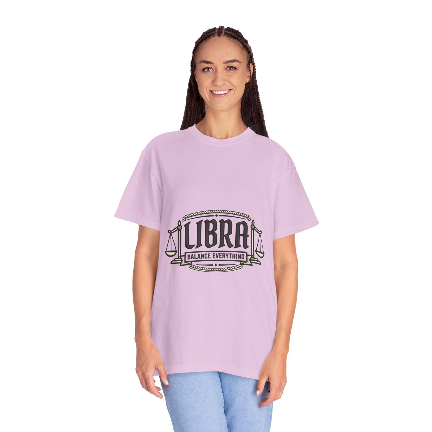 Libra Zodiac T-Shirt — "Balance Everything" Scales Design
