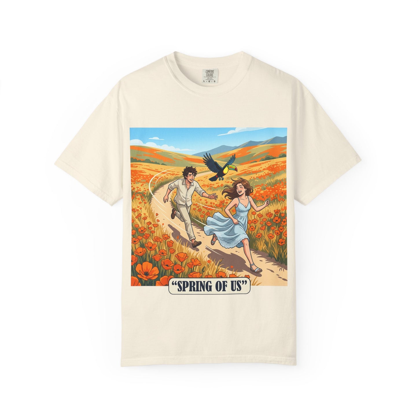 Spring of Us T-Shirt — Romantic Field Illustration Tee
