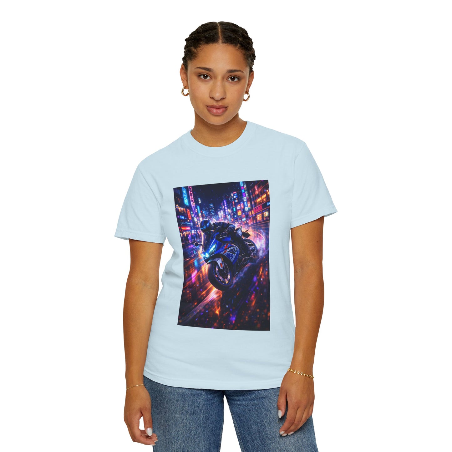 Suzuki GSX-R1000-NEON NIGHT RUN -  T-Shirt — Neon Night Rider Graphic Tee