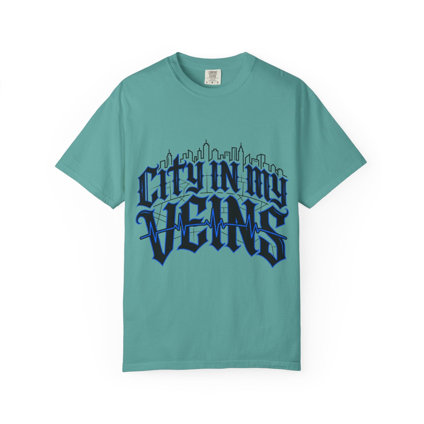 City in My Veins T-Shirt — Urban Skyline Graphic Tee