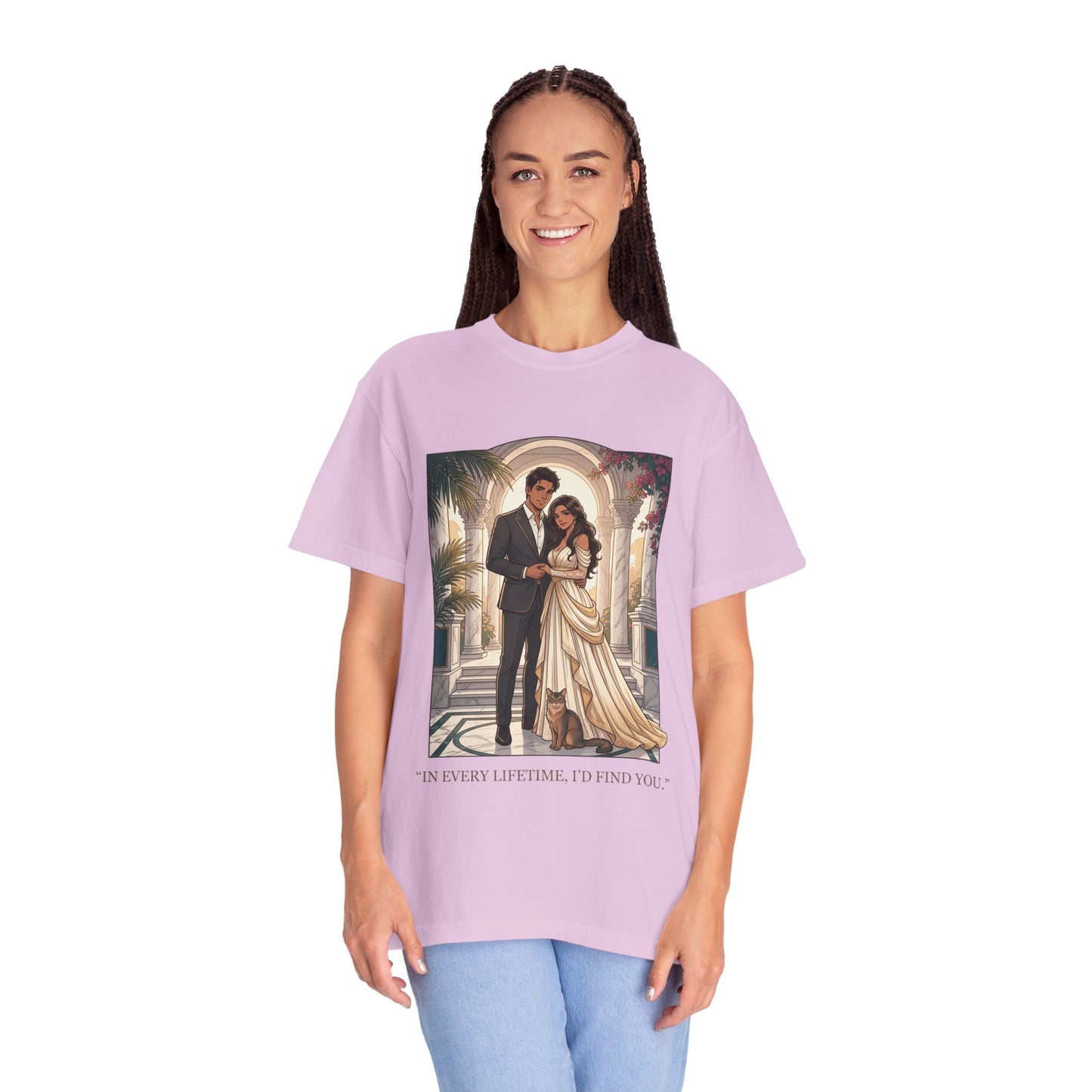 Romantic Vintage Wedding Portrait T-Shirt — "In Every Lifetime, I'd Find You"