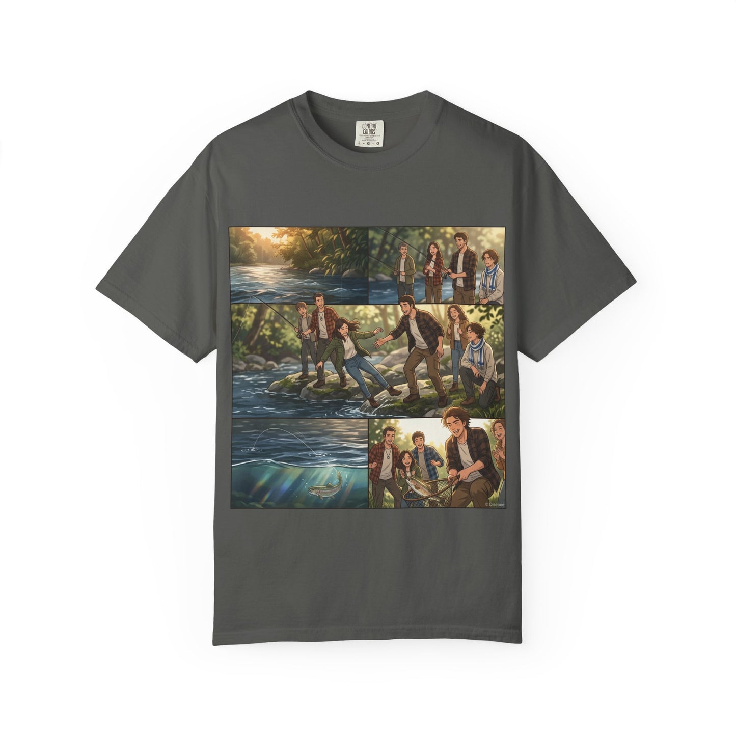 Band Photo Collage T-Shirt – Retro River Scene Crew Tee