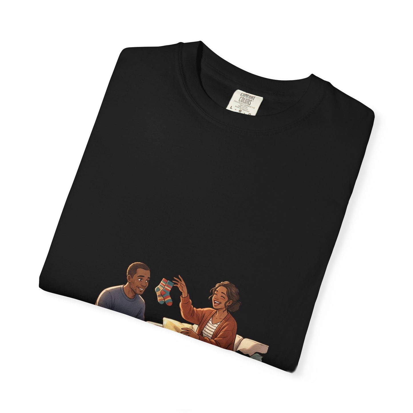 Picnic Cheers T-Shirt — Vintage Couple & Dog Illustration Tee